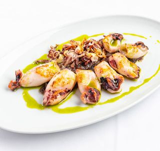 Chipirones de potera a la parrilla 