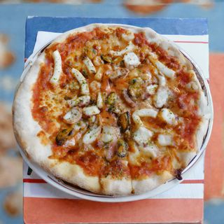 pizza frutti di mare (sin gluten)