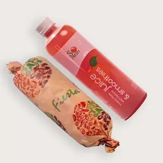 Chicken Wrap + Watermelon & Pineapple Juice
