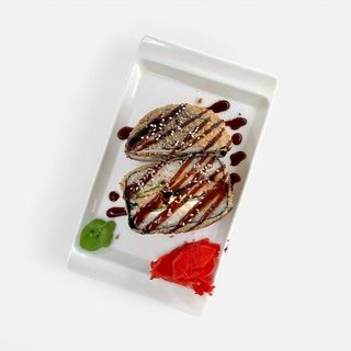 Суши- Бургер с лососем