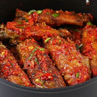Spicy grilled/sauced turkey