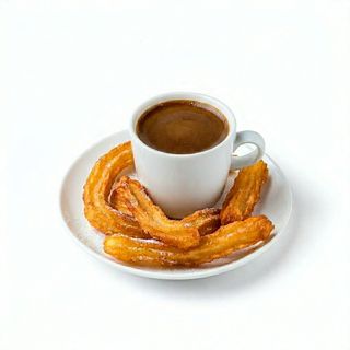 Ración Churros con Café solo (5 uds.)