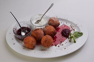 Papanași cu dulceață