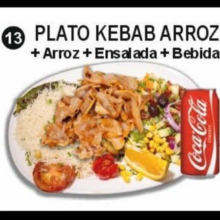Menú 13 Plato Kebab Con Arroz