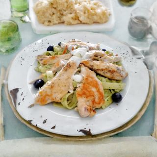 Pâtes Pesto Au Poulet Grillé