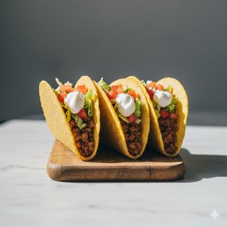 Tacos crujientes sin bebida