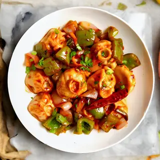 Fry chili momo pork