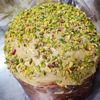 Panettone al pistacchio 600 di crema a parte