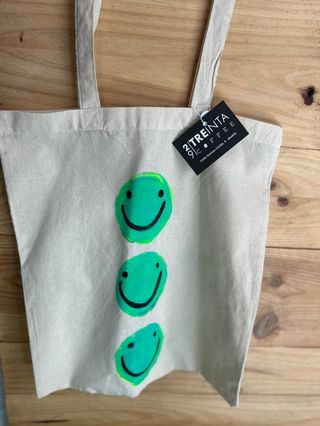 Tote Bag Smile verde.