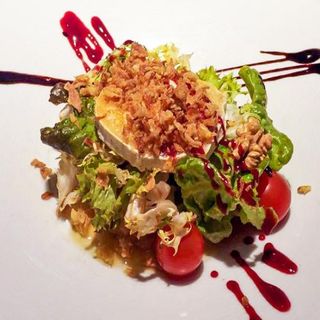 ensalada templada de queso cabra