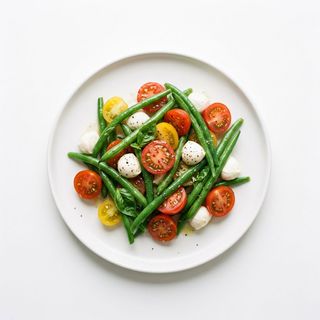 Fagiolini, pomodorini e mozzarella