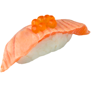 Nigiri de salmón flambeado