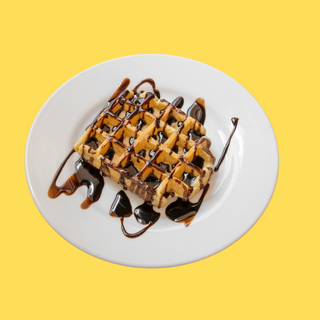 Gofres con sirope y topping a elegir