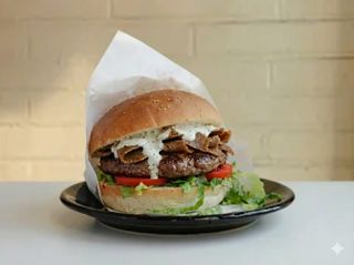 Special kebab & beef burger