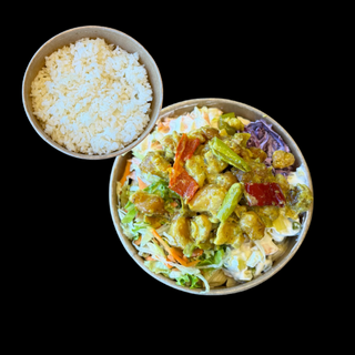 Пиле Фахита с къри върху ориз (550г)