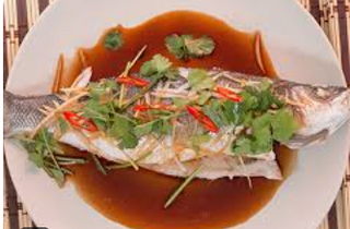 Lubina Al Vapor Con Soja