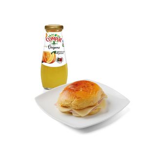 Pão de Leite Misto + Refrigerante ou Compal