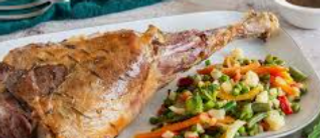 Fatteh cosciotto di agnello una persona