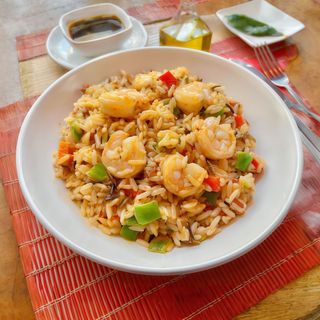 Arroz al Curry Panang de Langostinos