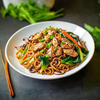 Chicken Mushroom Chow Mein