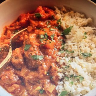 Beef masala oppure jalfrezi, riso oppure nan e acqua