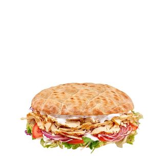 Barbecued Chicken Gyros flatbread