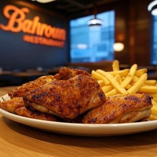 1/2 de Poulet grillé avec Frites(2 cuisses)