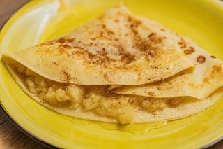 Crepe with Homemade Smashed Apple/ვაშლის პიურეთი/Блин с пюре из яблок