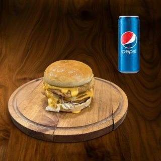 Double Chicken Burger + Pepsi 0.33l