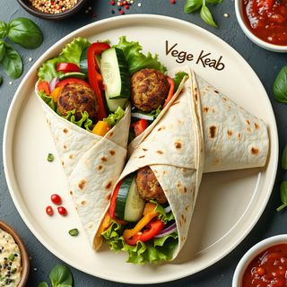 Kebab Taurus - wegetariański z frytkami