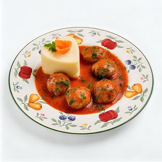 Chifteluțe de pui marinate cu piure