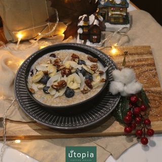 Papas  com Banana e Manteiga de amendoim