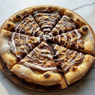 Pizza con Nutella e cocco