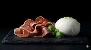 Cured Ham And Buffalo Mozzarella