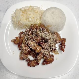 Kurczak w sosie tereyaki ( udko z kurczaka bez kości)