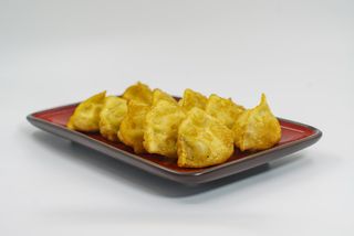 Пельмени жареные с говядиной