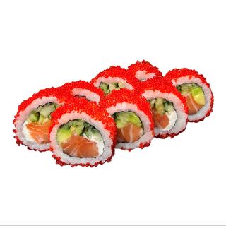 California z łososiem w tobiko