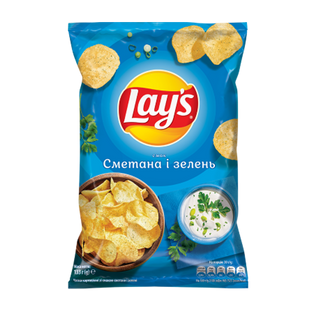 Чіпси Lays Сметана Зелень 120г