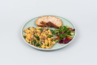 Kajgana sa pečurkama i spanaćem