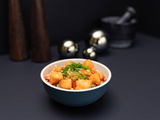 Fried rice with salmon