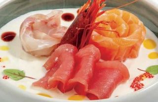100 Sashimi Misto pesce burrata