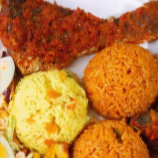 Jollof Rice & Fried Rice +Fish(Big)