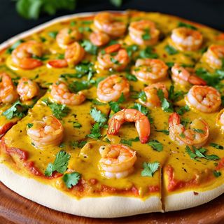 Pizza Gamberi Al Curry