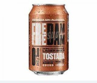 Lata de cerveza free Damm tostada 33cl
