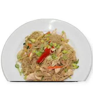 37.- Fideos De Arroz Con Pollo