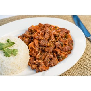 Beef Wet Fry with Ugali and Sukuma Wiki