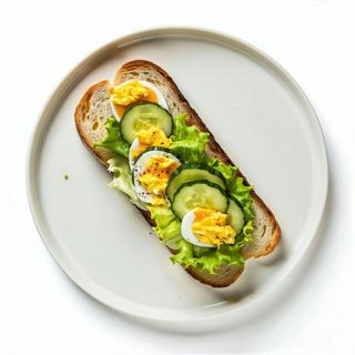 Bagietka  Jajo, ogórek