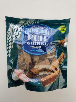 Грінки До Бочкового Житні Часник 130г