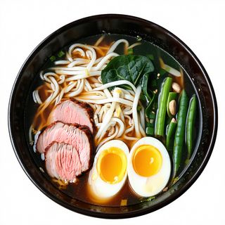 Sopa ramen con ternera