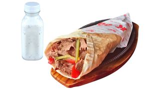 PITA SHAWARMA WOŁOWA BIG ROLL + AYRAN